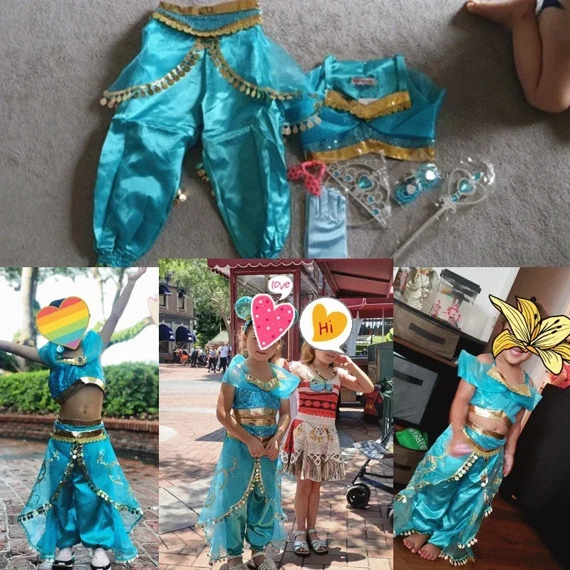Костюм Принцессы Жасмин Для Девочек 2024 Хэллоуин Карнавал Классический Косплей