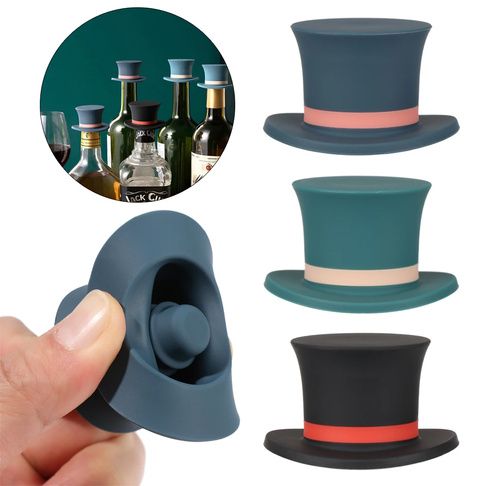 

Silicone Champagne Wine Beer Bottle Cork Stopper Plug Wine Bottle Sealer Cap Stopper Bar Kitchen Tool Vacuum Sealed Sealer Plug