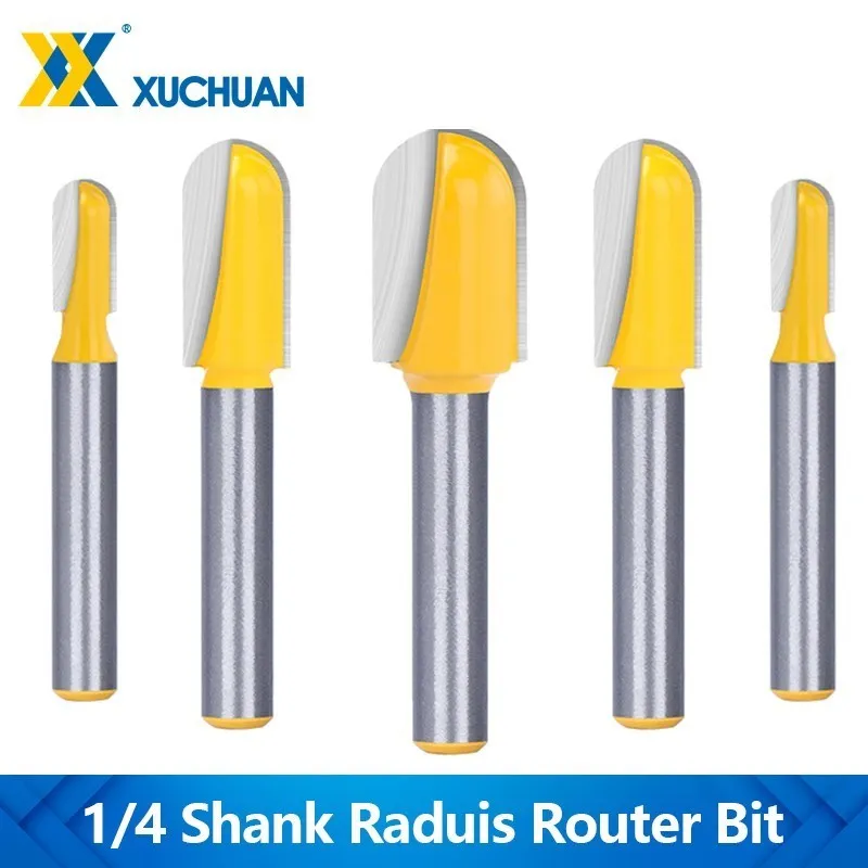

Slot Milling Cutter 1/4 Shank Ball Nose Router Bit Carbide End Mill Core Box Sloting Milling Cutter for Woodworking Tool