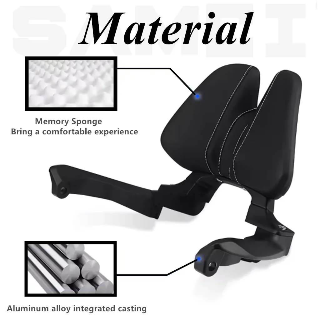 Фото Задние спинки мотоцикла, легкая алюминиевая спинка для поддержки талии пассажира, новая спинка для HONDA ADV350 NSS350 2023-2025 №4