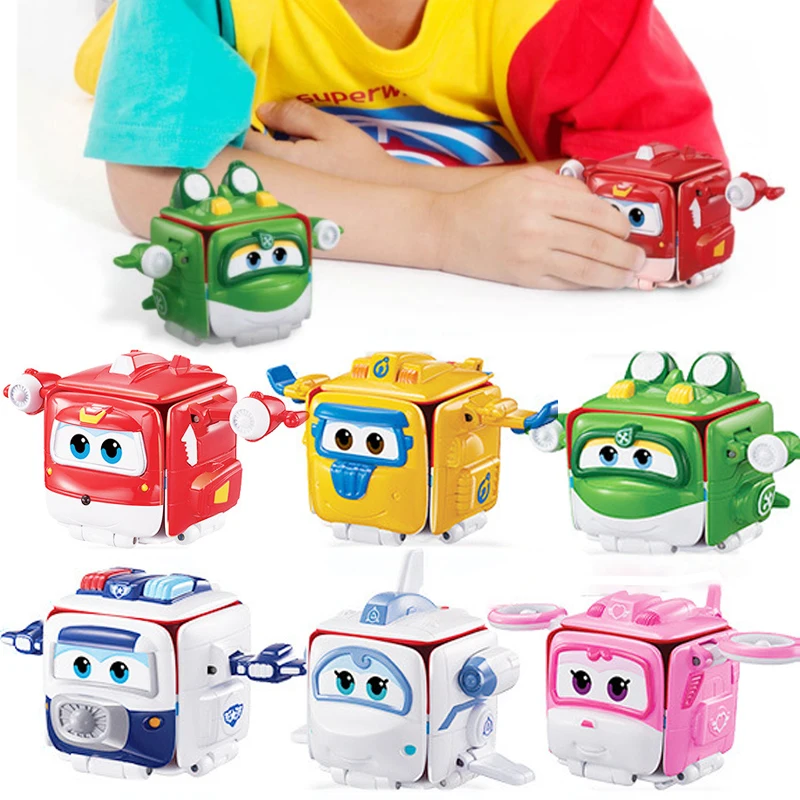

Super Wings Action Figures Robot Transforming Boxes Jett Dizzy Donnie Deformation Airplane Animation Toys Kids Christmas Gifts