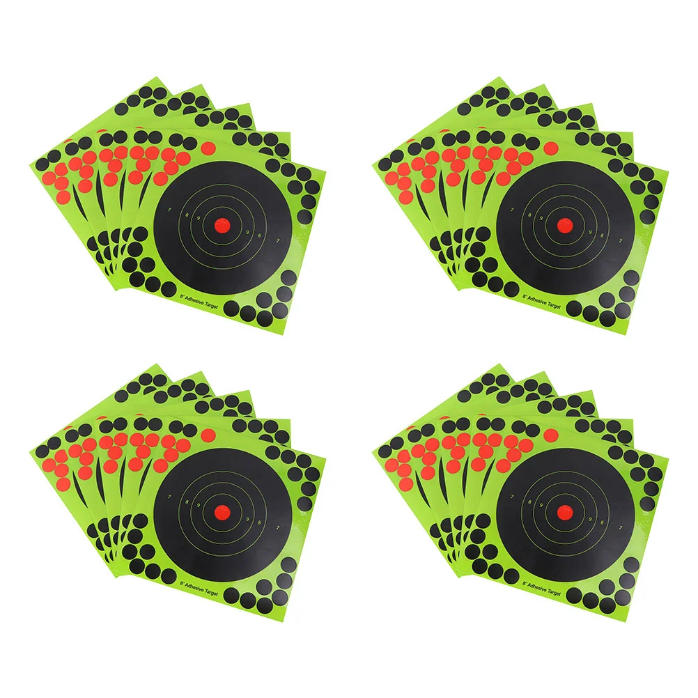 

40 Sheets of Professional Shooting Targets Adhesive Dart Target Stickers (Random Color)