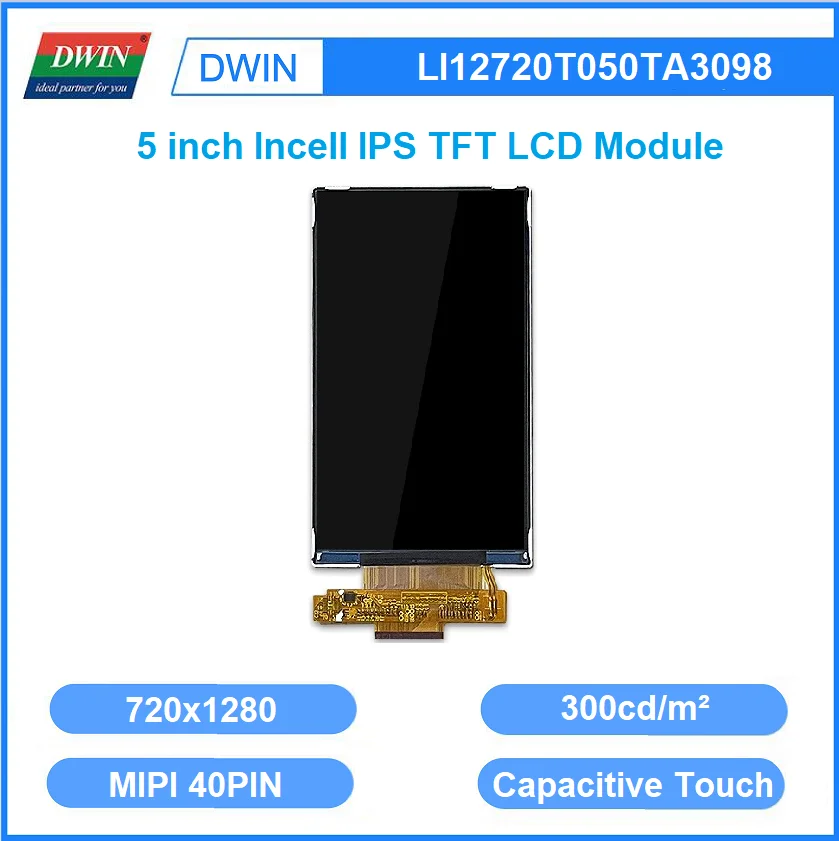 DWIN 5-дюймовый Incell IPS TFT ЖК-дисплей 720x1280 300 яркий MIPI 40PIN емкостный сенсорный LI12720T050TA3098