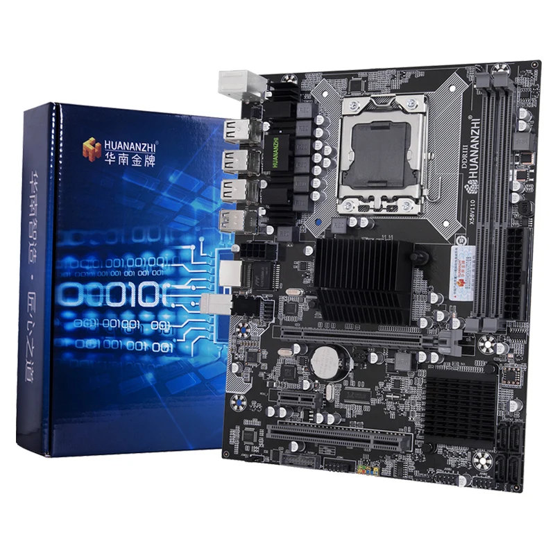 HUANANZHI X58 M-ATX Otherboard с процессором Intel Xeon X5660 2 8 ГГц память большого бренда 2*8 Гб 16 REG ECC