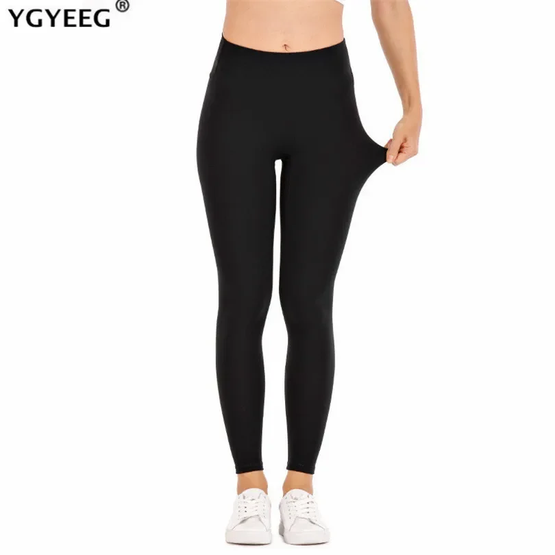 

YGYEEG Push Up Leggings Women's Leopard Fitness Black Leggins Sexy High Waist Legins Workout Leaf Pattern Polyester Jeggings