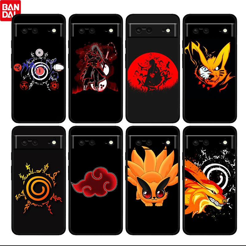 

Hot Anime Naruto Logo Cool Shockproof Cover for Google Pixel 7 6 Pro 6a 5 5a 4 4a XL 5G Black Phone Case Shell Soft Fundas Coque