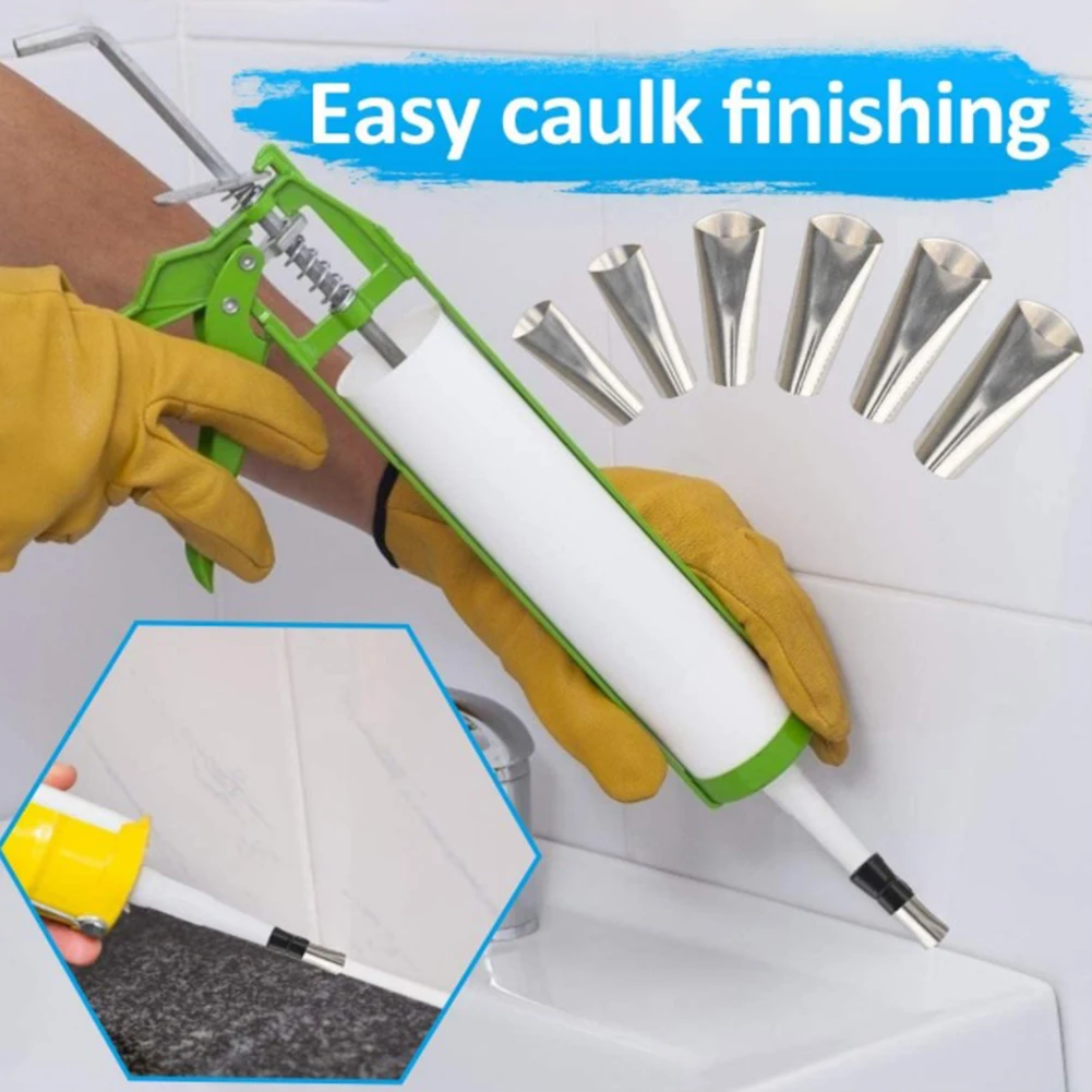 

19 in 1 Stainless Steel Caulk Nozzle Applicator Caulk Finisher Finishing Tools for Home Bathroom Wall Treatment