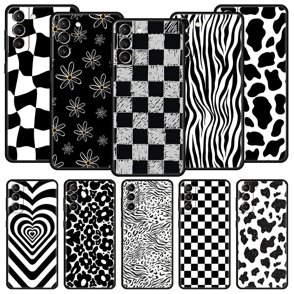 

Cow Zebra Pattern Phone Case For Samsung Galaxy S23 Ultra S22 S21 S20 FE 5G S10 S10E S9 S8 Plus Note 20 Silicone Cover Bumper