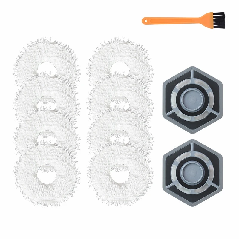 

11Pcs For Ecovacs Deebot N9+ Accessories Mop Robot Vacuum Cleaner Cleaning Cloth Rag Holder Replacement Part