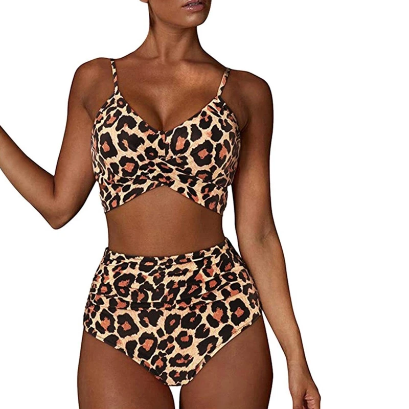 Женский комплект бикини с чашками пуш-ап и цветочным принтом |