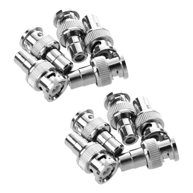 

10 Pcs BNC Male Plug To RCA Female RF Coaxial Connector For CCTV Video