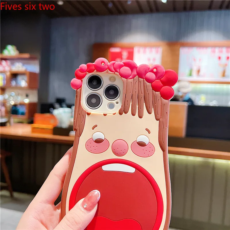 Мультяшный 3D супер смешной большой рот девушка подвесная цепочка для OPPO Reno 11F 2F 11