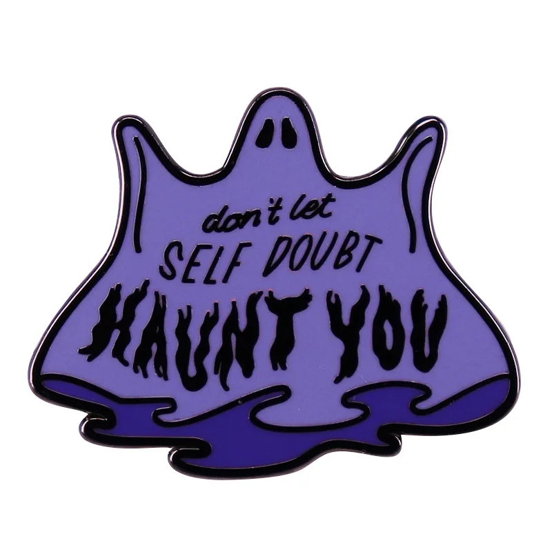 

Purple Ghost Mental Health Counseling Television Brooches Badge for Bag Lapel Pin Buckle Jewelry Gift For Friend
