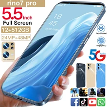 New Rino7 Pro Arrival Global Version 5.5 Inch Smartphone 5800mAh 10 Core 24+48MP 12G+512G Dual SIM Cellphones Celular 5G Phone