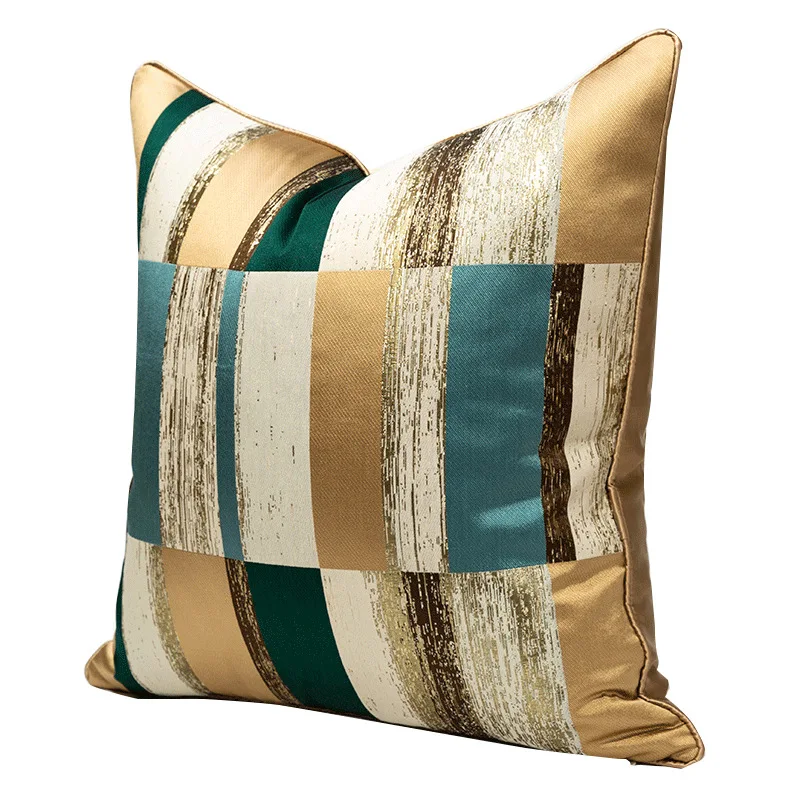 

Simple Modern Sofa Living Room Pillowcase Bed Decoration Cushion Cover Luxury Nordic Green Glod Softness Home Throw Pillows