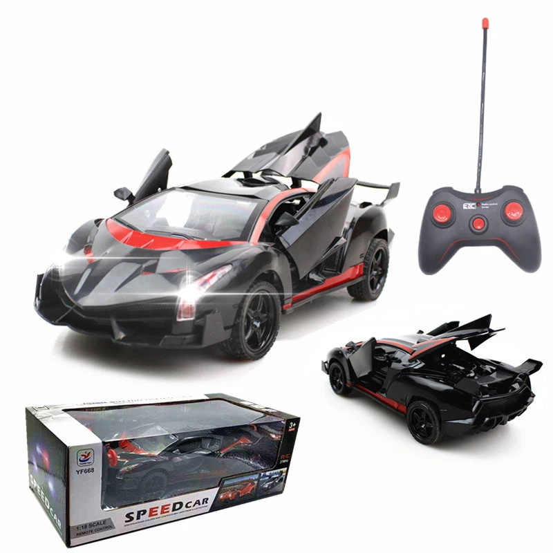 

2022 new 5 remote control car 1:18 model 2.4 g wireless remote control car racing car door can open the children toys