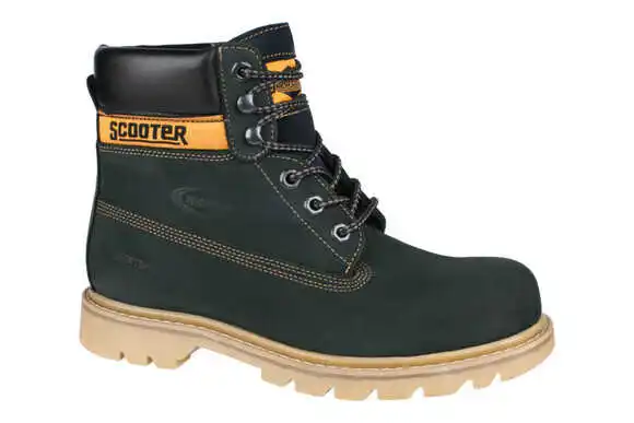 

Мужские Водонепроницаемые ботинки из натуральной кожи, темно-синие повседневные ботинки со шнуровкой