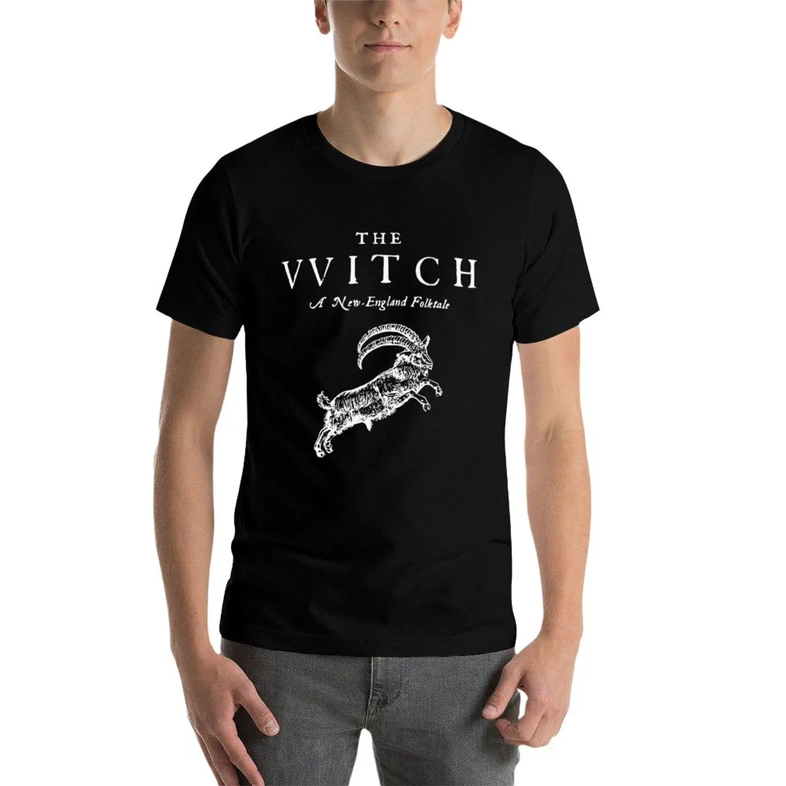 Фото Мужская футболка The VVitch, футболка из плотного хлопка, футболки в стиле аниме для мужчин, мужская футболка из 100% хлопка №3