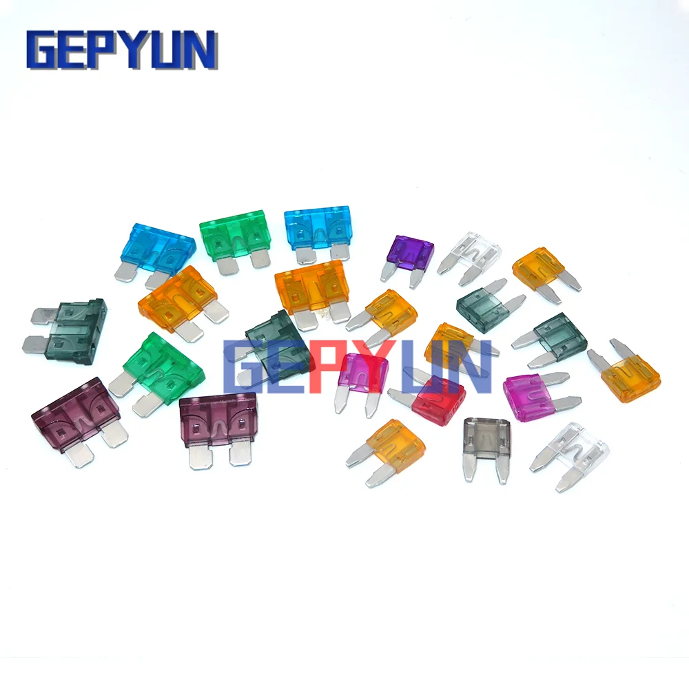 Автомобильная защитная трубка, автомобильная вставка, 1 А, 5 А, 7,5 А, 10 А, 15 А, 20 А, 25 А, 30 А, 40 А, 45 А, 50 А, автомобильный предохранитель, 20 шт., 19 х19 мм