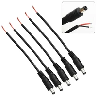 5pcspack led male female adapter dc connector 12v dc power plug 5 5x2 1mm socket jack universal for 5050 3528 led strip light