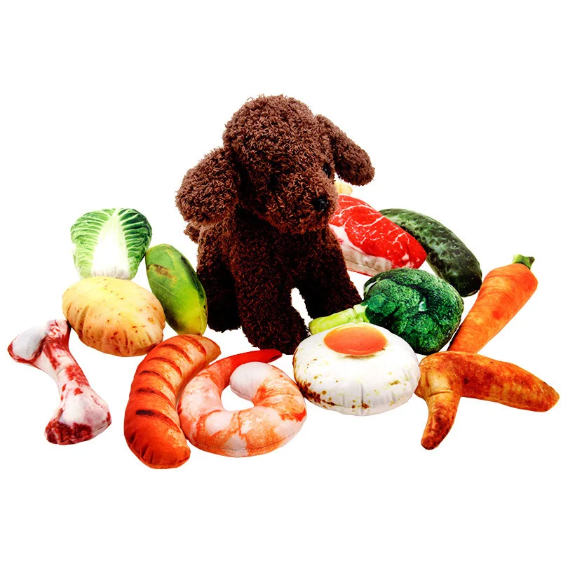 

Dog Squeaky Toys Simulated Vegetable Bite Resistant Educational Toy