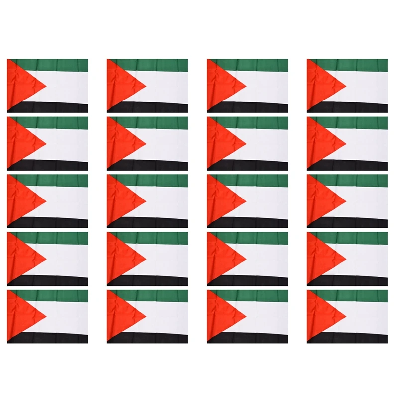 20X Palestine National Flag 5Ft X 3Ft