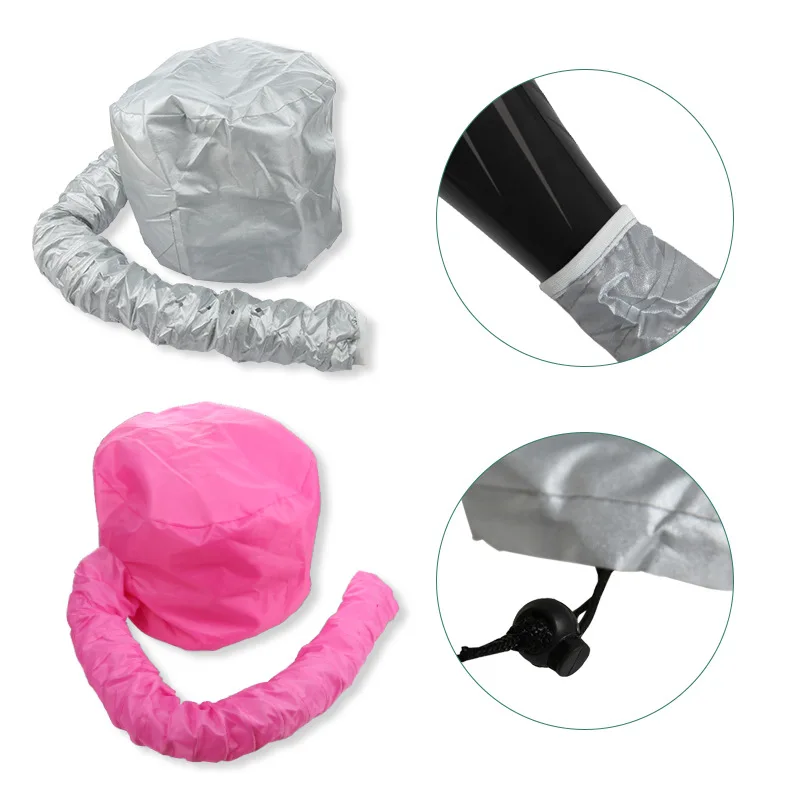 1pcs Hair Dryer Nursing Caps Dye Hairs Modelling Heating Warm Air Drying Treatment Cap Home Safer Than Electric Silver Pink images - 6