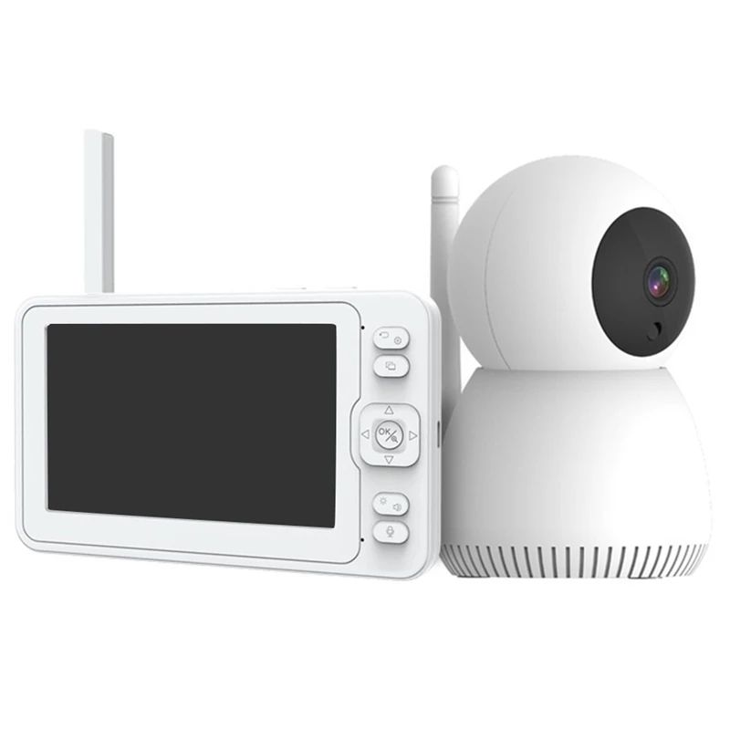 

Video Baby Monitor Child Care Device 1080P Camera 2-Way Voice Real-Time Intercom With 5-Inch LCD Split Screen,EU Plug