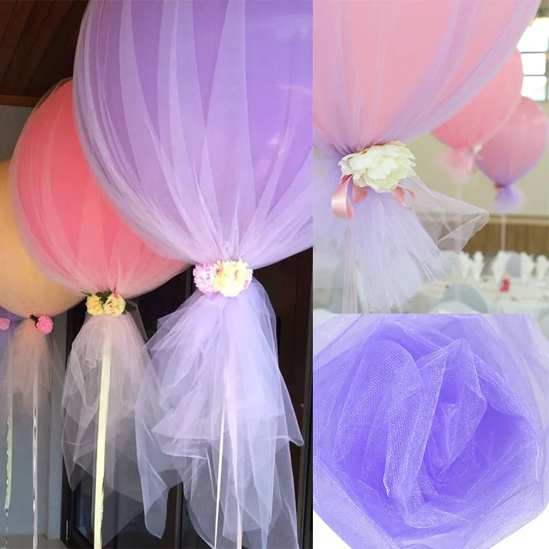 

Tulle Roll Crystal Organza Sheer Fabric For Wedding Birthday Party DIY Table Decoration Chair Sashes Yarn 5/10mx48cm 10mx72cm
