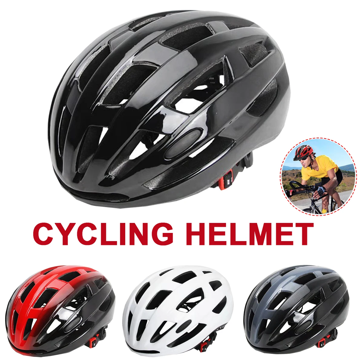 Men Women Lightweight Motorbike Helmet Road Bike Cycle Helmet Cyclist Sport Safety Road Bike Mountain Bike Ventilated Helmet