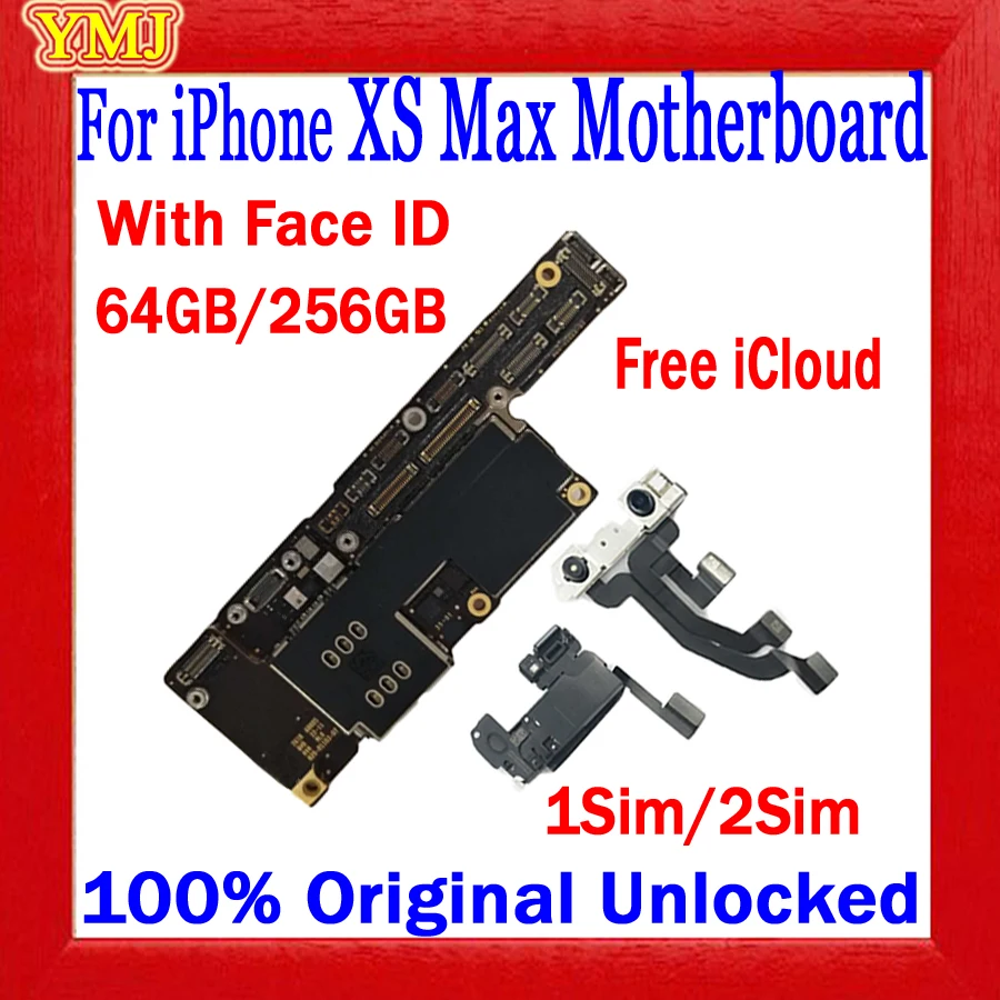 

Материнская плата No icloud для iphone xs max, одна и две карты, 100% оригинальная Заводская разблокировка, полный тест, логическая плата с/без Face ID