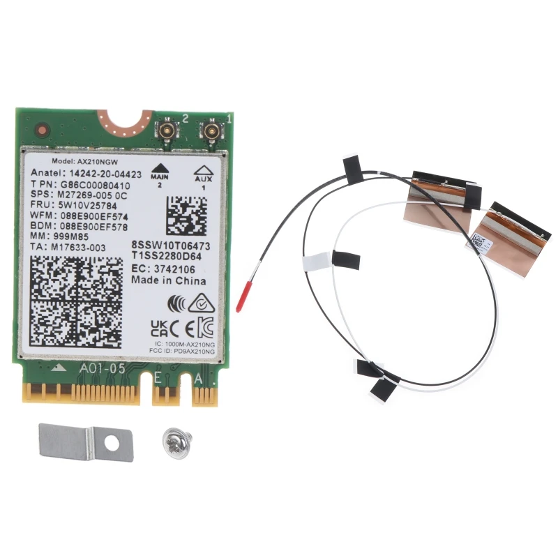 

Pcie беспроводная карта Wifi 6E приемник для Intel AX210 Bluetooth-совместимый