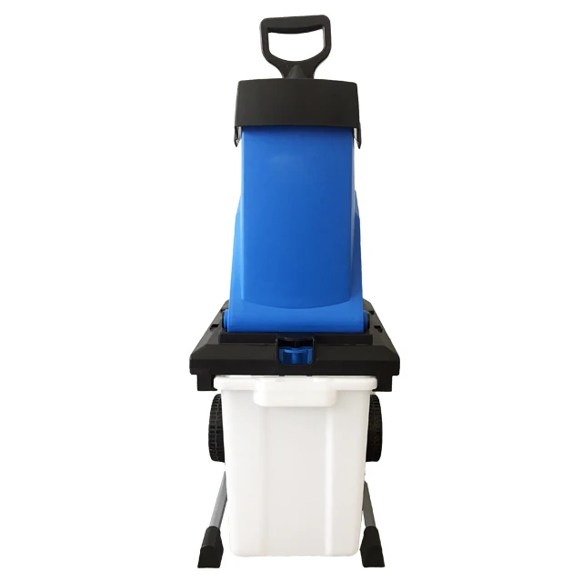 

residential portable mini electric pine needle plant chipper shredder and wood grinder with 50l collection bag