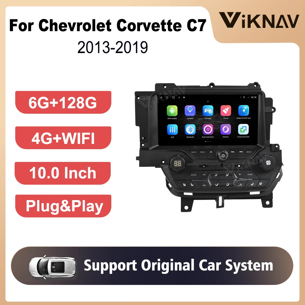 

Автомобильный радиоприемник 8 ядер Android 10 дюймов для Chevrolet Corvette C7 2013-2019 навигация GPS 1080P 360 вид оригинальные автомобильные функции 4G WIFI