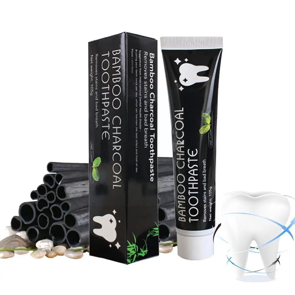 

New Bamboo Black Toothpaste Teeth Whitening Deep Clean Charcoal Teeth Black The Whitening Toothpaste All-purpose Z7N7