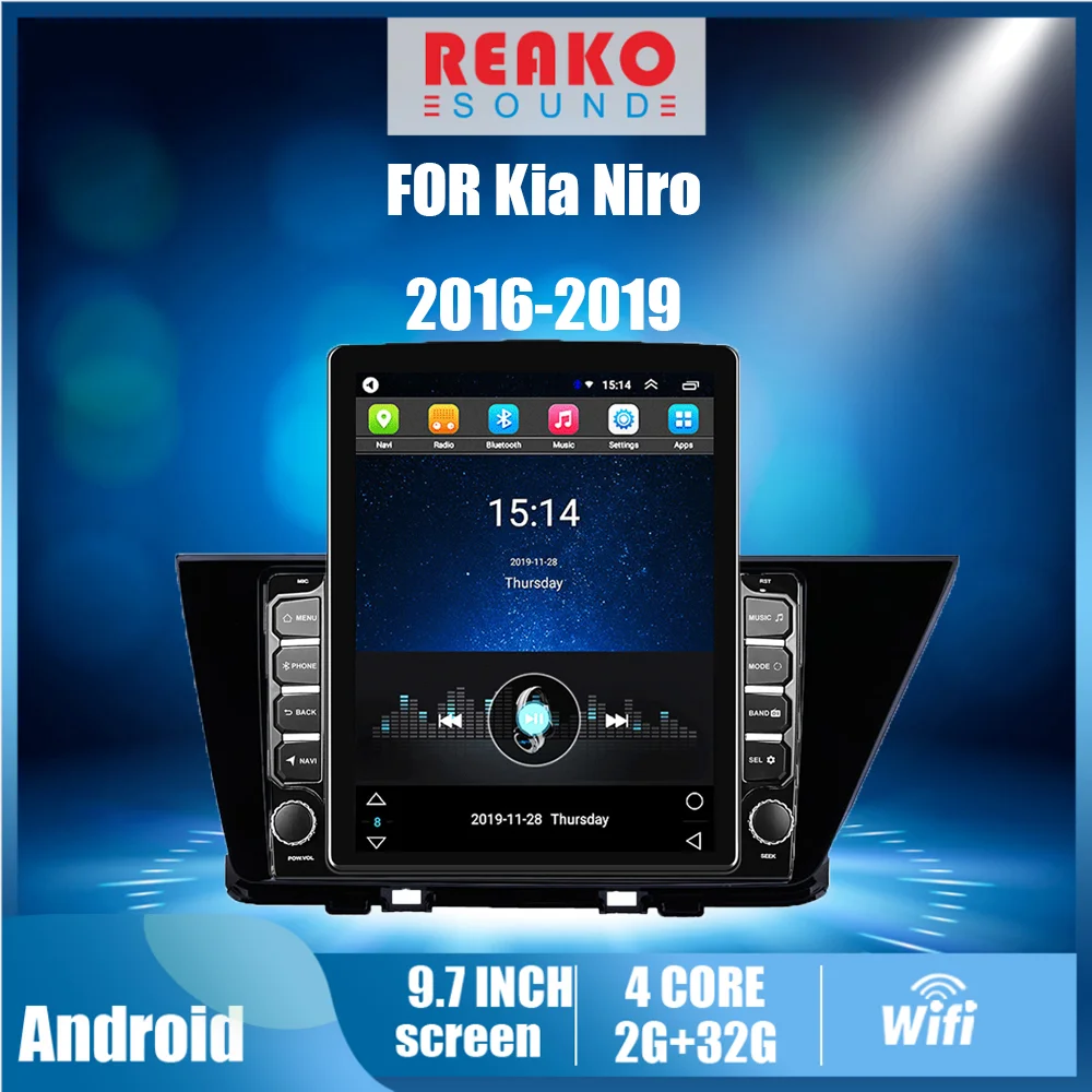 

Автомобильный мультимедийный плеер, для Kia Niro 2016-2020, 2 Din, экран 9,7 дюйма Tesla, GPS-навигатор, Android, Авторадио, стерео, головное устройство