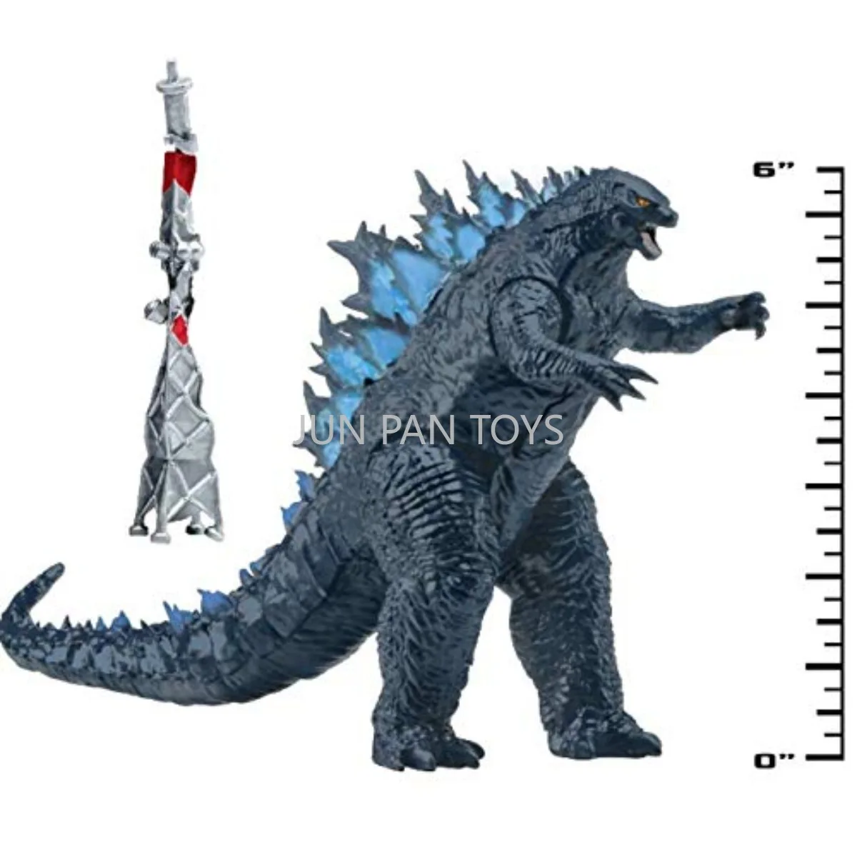 Фото Оригинальная фигурка Monsterverse Godzilla Vs Kong Godzilla с радиобашенью и тепловыми лучами, коллекционные игрушки для подарков на день рождения для мальчиков №4