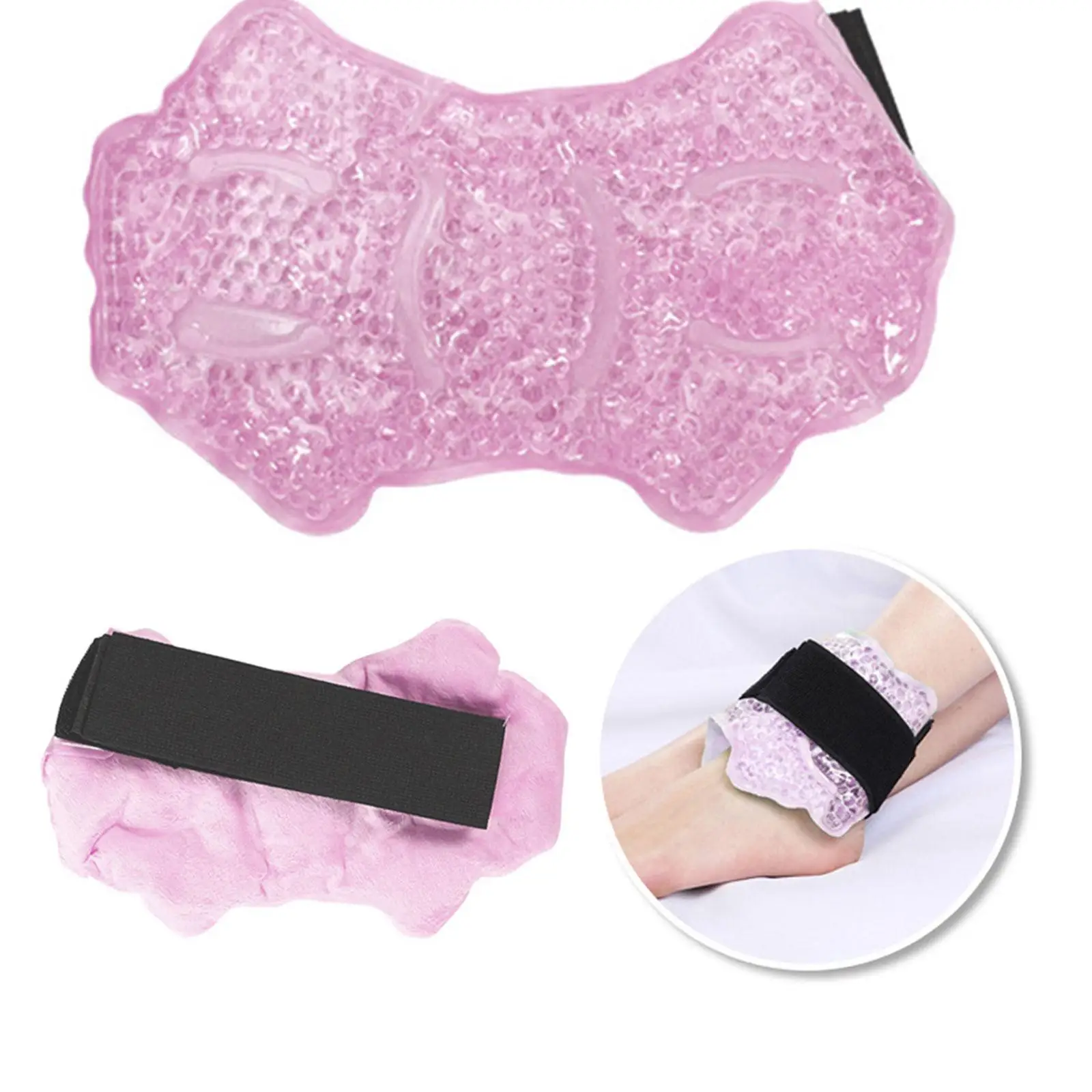 

Многоразовый бандаж на лодыжку для холодной и горячей терапии, гибкие гелевые бусины, охлаждающий фиксатор для ног, для спортивных травм, об...