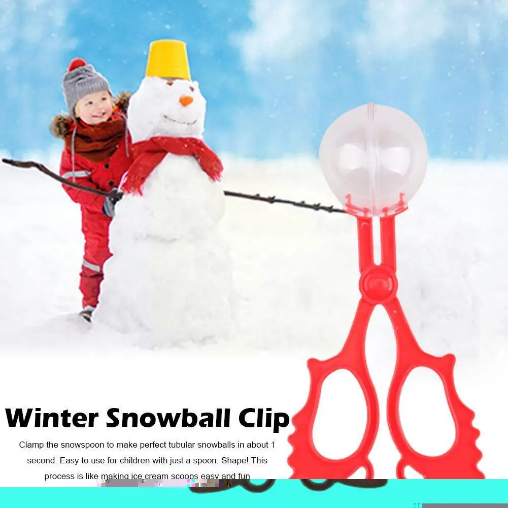 

1pcs Cartoon Snowball Maker Clip Children Winter Outdoor Snowball Plastic Fight Making Sports Mold Toys Funny Sand Snow Too E3T9