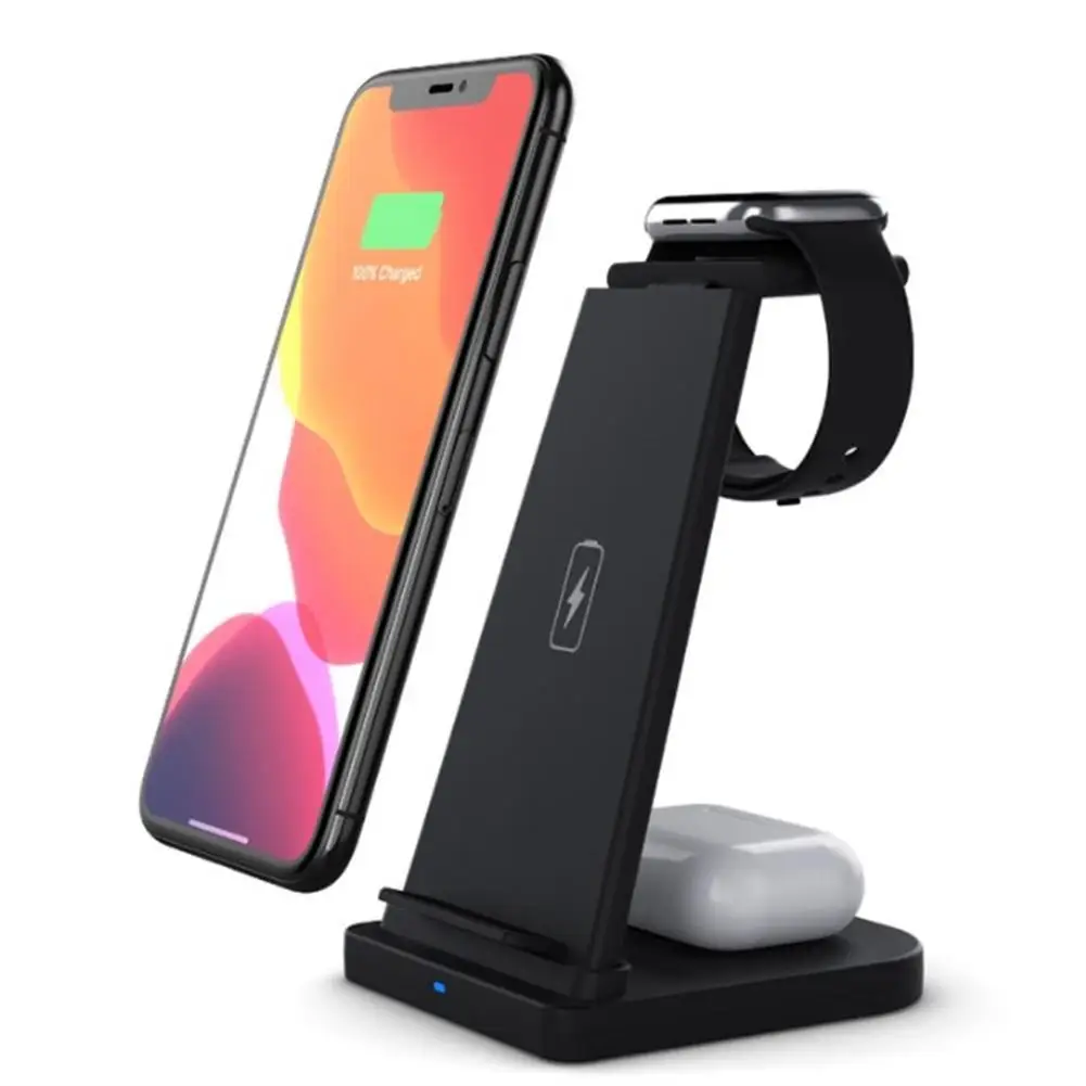 

Fast Charge Dock Station Wireless Charger 3-in-1 Stand Pd / Qc3.0 Compatible For I phone I watch Air pods
