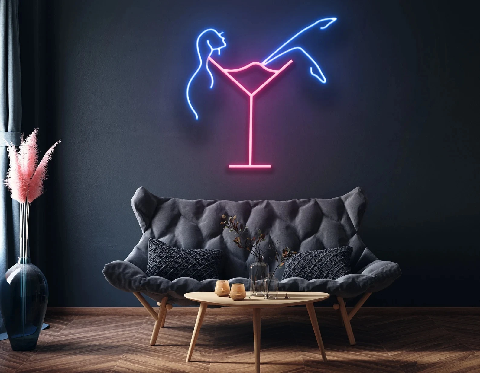 

Коктейльная девушка с питанием от USB для декора комнаты, Женская неоновая лампа с регулируемой яркостью, ночник для ресторана, бара, мужская пещера, настенное искусство, домашний декор