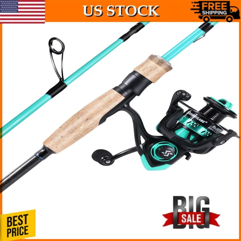 

Medium Fishing Pole with Spinning Reel, Baitcaster Combo, SuperPolymer Handle Sougayilang Fishing Rod and Reel Combo,