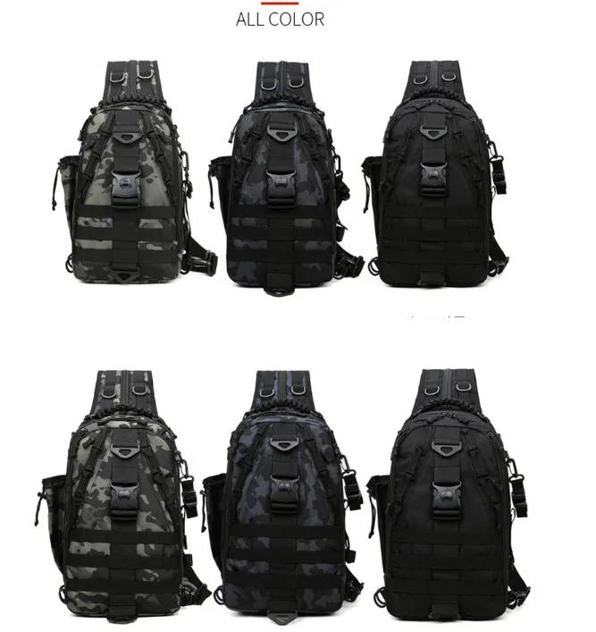 

Men Military Tactical Backpack Travel Shoulder Bag Sport Camping Hiking Trekking Cycling Fishing Bag Crossbody Outdoor Chest Bag