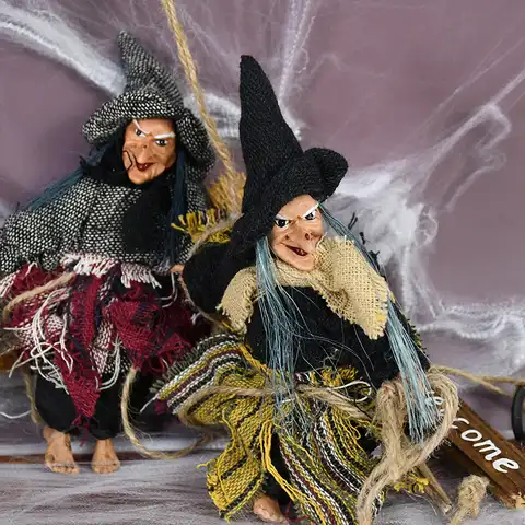 Хэллоуин ведьмы с метлой, летающие ведьмы, кулон призрак, для дверей дома с привидениями