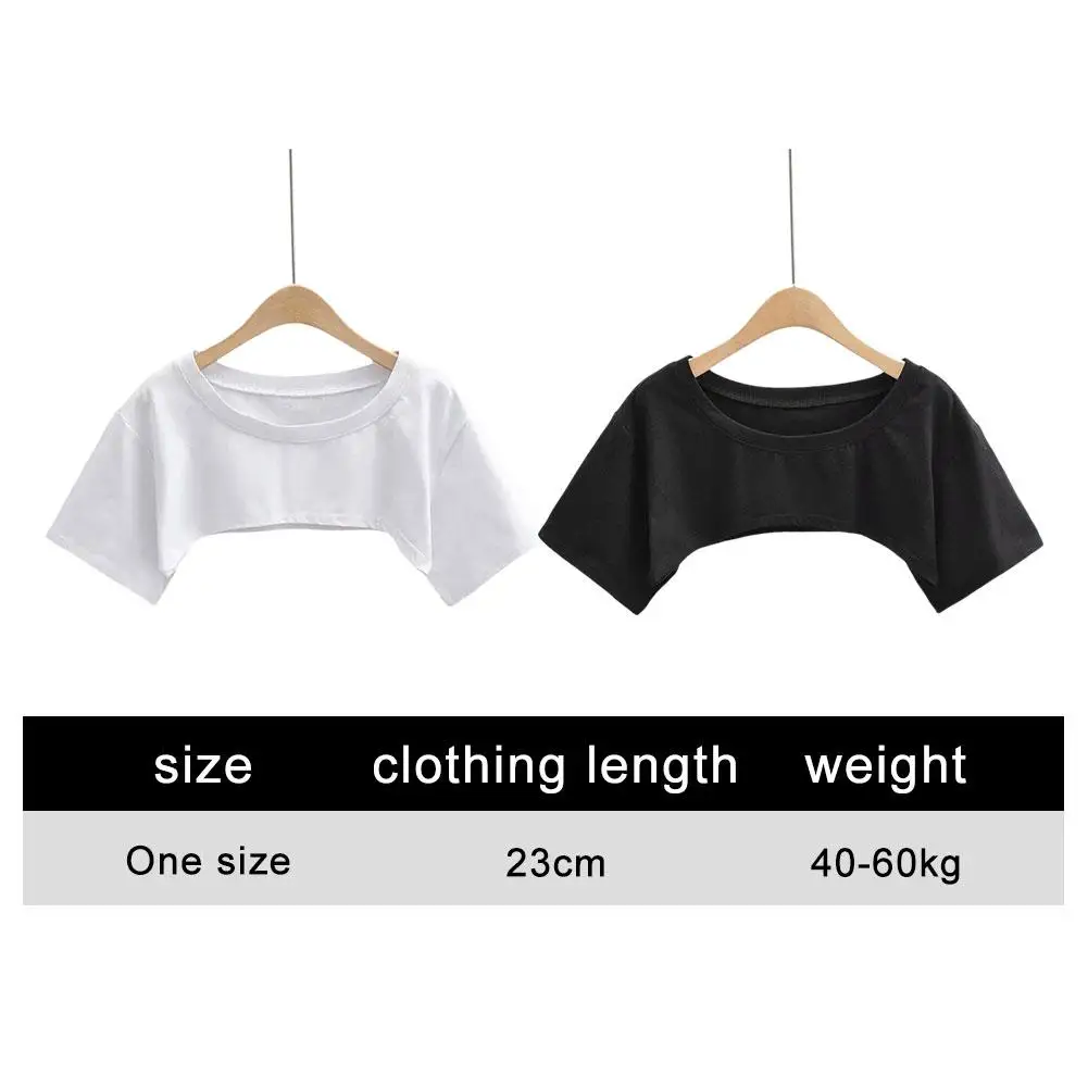 Однотонный Белый Свободный укороченный топ в стиле Харадзюку сексуальная