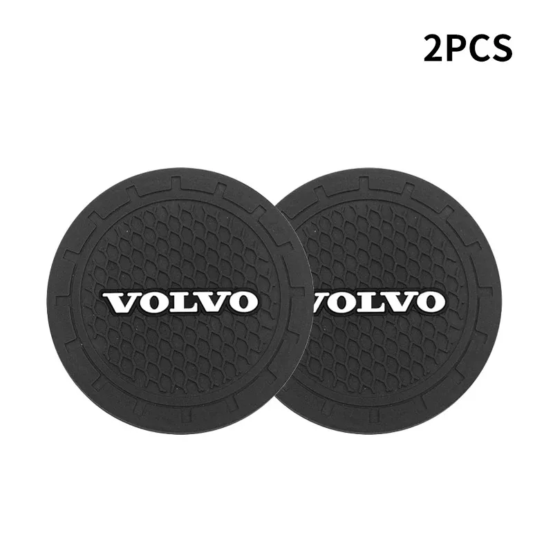 

2 шт. автомобильная подставка для бутылки с водой, коврик для бутылки с водой, противоскользящий коврик для Volvo XC90 S60 V40 XC60 S80 S40 V70 V50 S90 T6 V60 V90 XC40 C30
