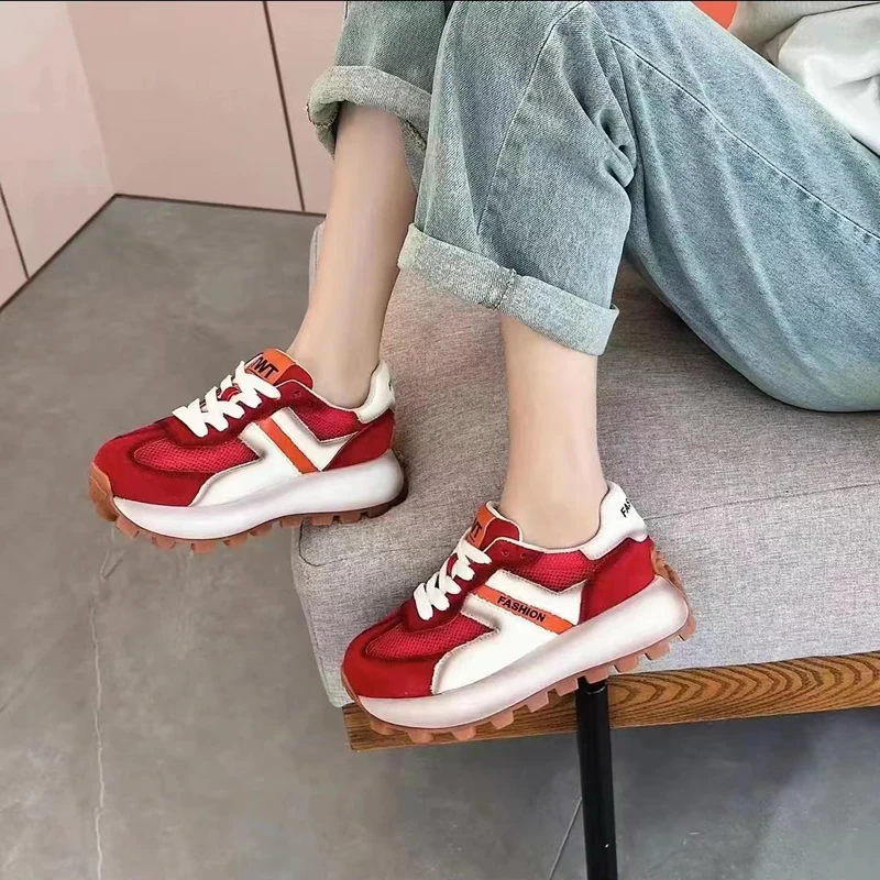 Breathable Women's Sneakers Lightweight Leisure Tennis Shoes for Women Flower Design Luxury Shoes Comfort Fashion Platform Shoes