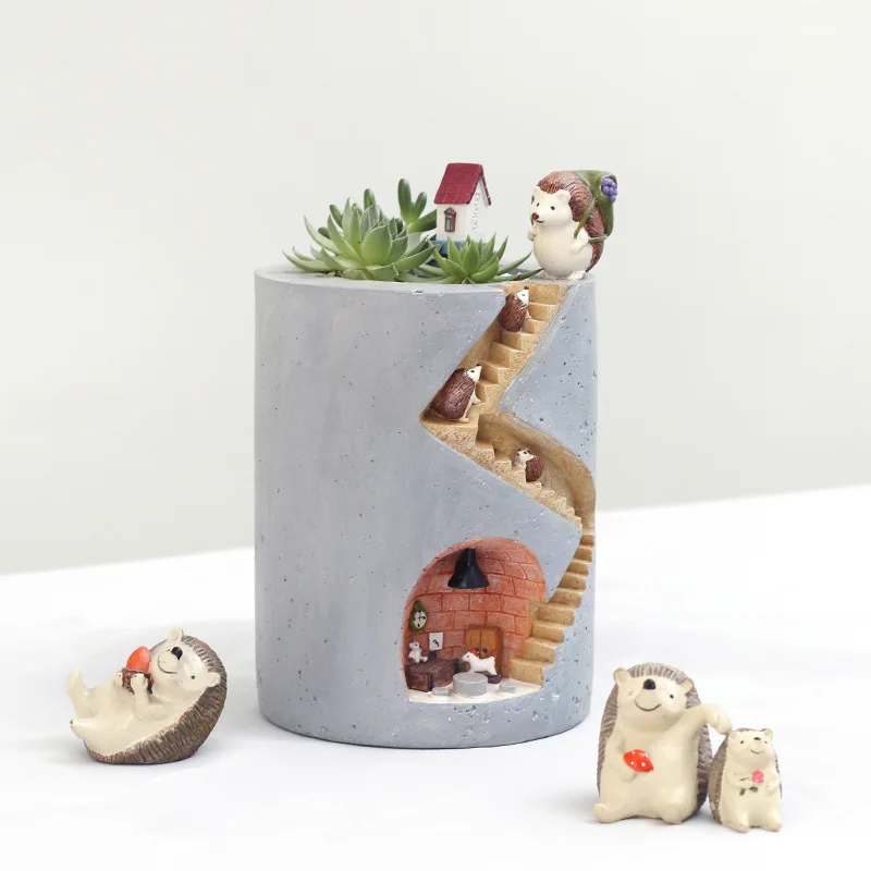 

Decorative Flower Pot Animal Shape Resin Succulent Flower Pot Indoor Garden Desktop Flower Pot Home Decoration