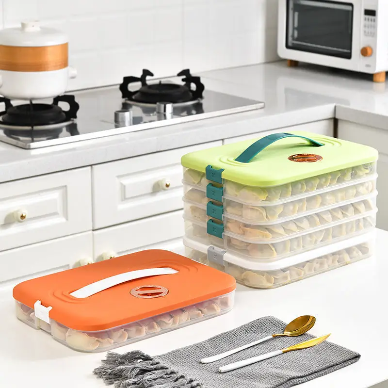 

Dumplings Box Special Storage Box Refrigerator Dumpling Freezing Multi-Layer Frozen Quick-Frozen Dumpling Box Crisper Food Grade