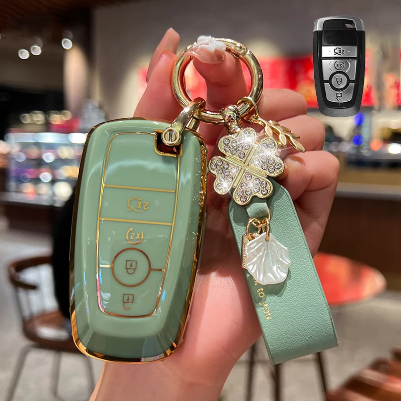 

TPU Car Remote Key Cover Case Shell For Ford Fusion Mustang Explorer F150 F250 F350 EcoSport Edge S-MAX Ranger Lincoln Mondeo